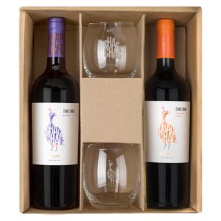 Estuche Malbec +  Cabernet Franc + 2 vasos